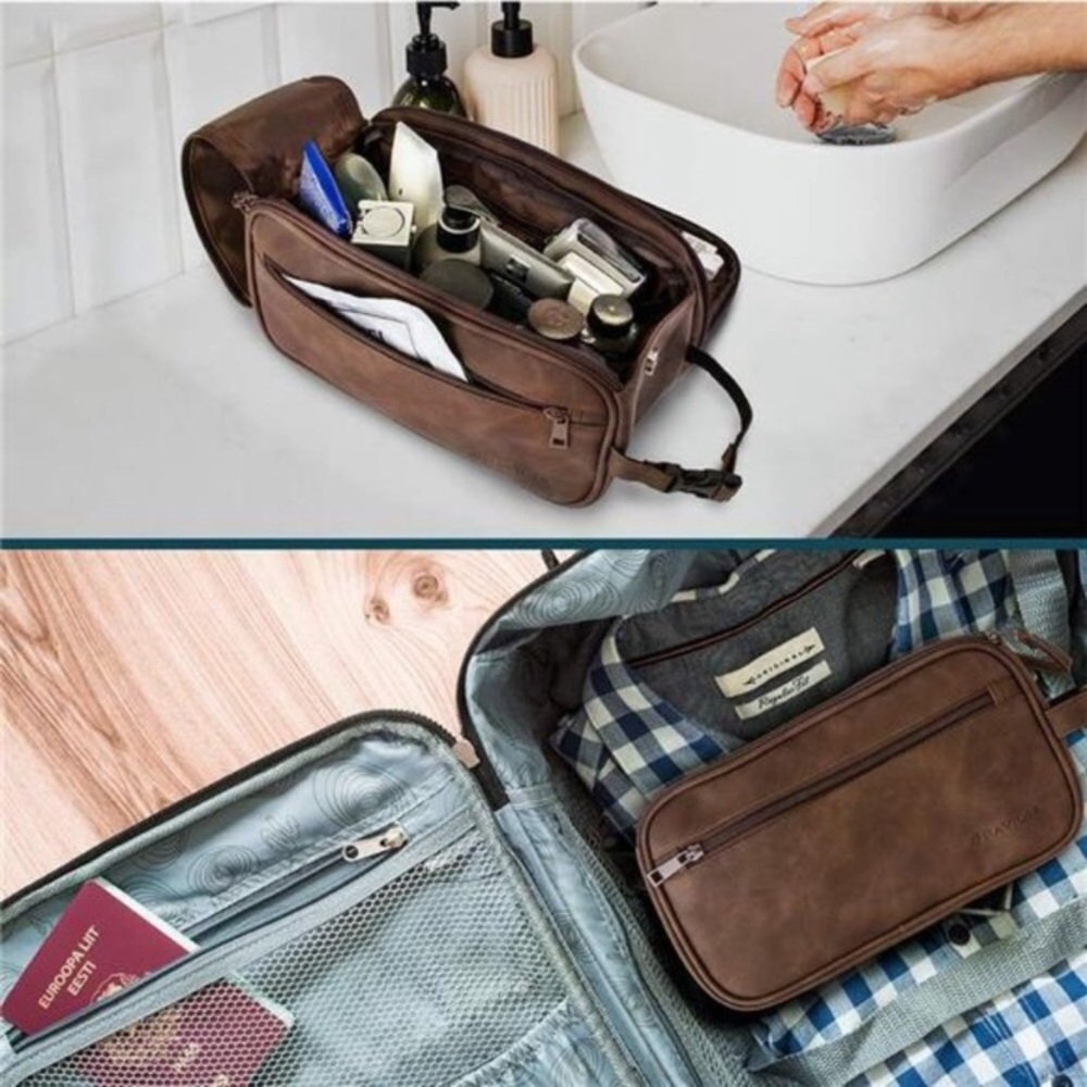Toiletry Bag for Men, Travel Essentials Shaving Dopp Kit, Mens Travel Bag - Picture 6 of 7
